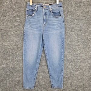 Levis‎ Silver Tab Mom Jeans Womens 28W x 25L Blue High Rise Relaxed Ankle Taper